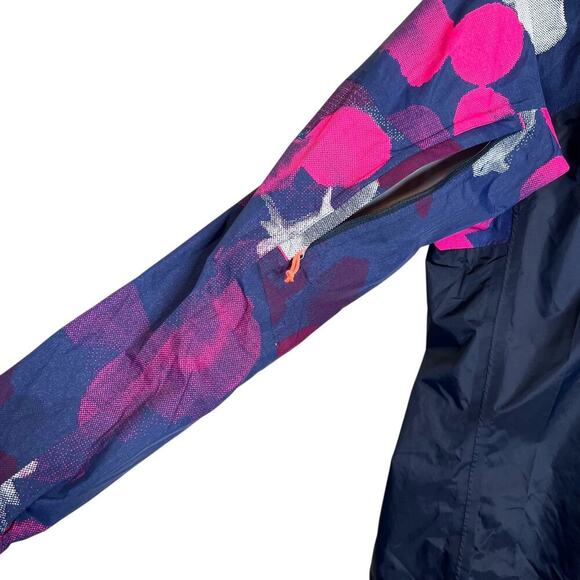 HELLY HANSEN On Route Shelter Jacket in Blue & Pink Pattern Outdoor Shell W's XS - Picture 5 of 11